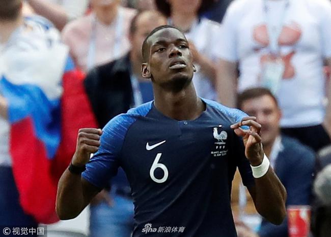 博格巴带领法国队闯进了世界杯决赛