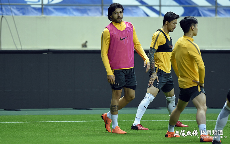 恒大踩场张琳芃纹身抢镜 高拉特古德利谈笑(组图)