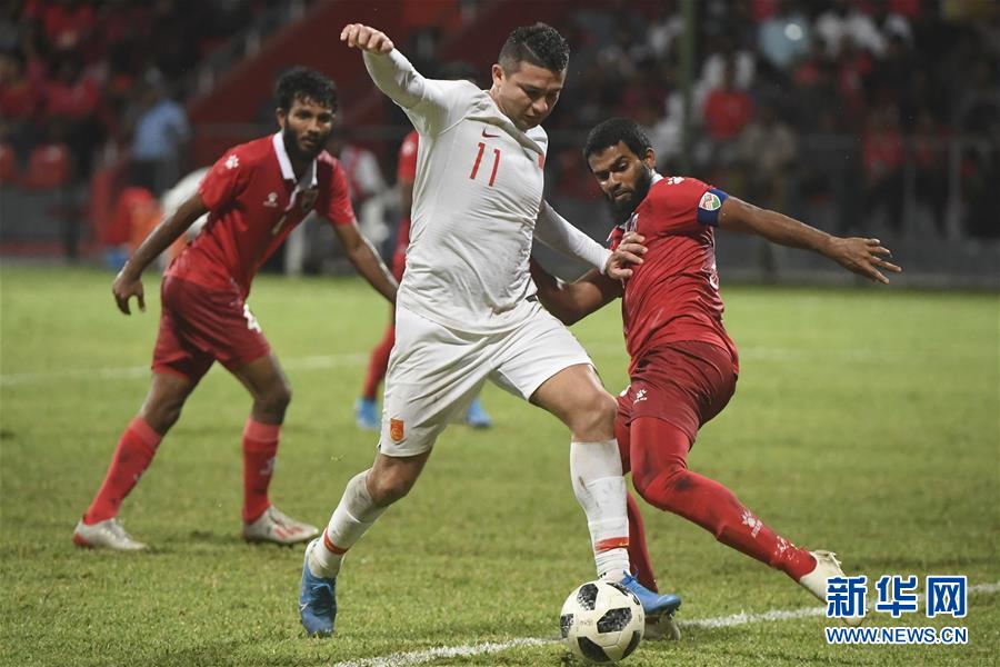 （体育）（20）足球——世界杯预选赛：中国对阵马尔代夫
